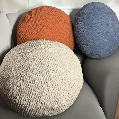 Stuffed Crochet Floor Pouf | Ottoman | Floor Pillow