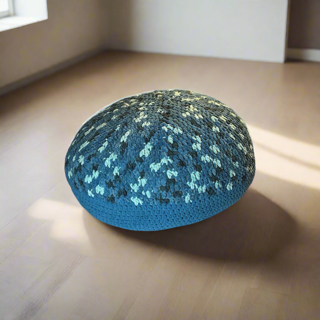 Stuffed Crochet Floor Pouf | Ottoman | Floor Pillow